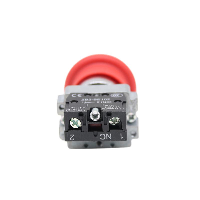 LA155P-BS542 Emergency Stop Button Switch, Thickened Copper Parts, Silver Contacts, 22MM Hole