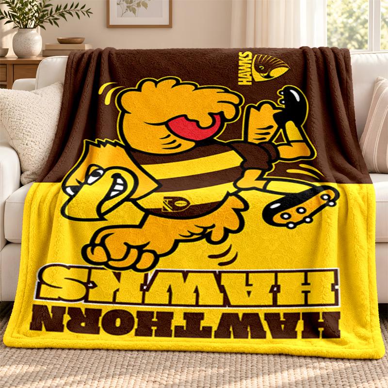 Manta dos Hawthorn Hawks Manta de Flanela Macia Aconchegante Plush Throw para Sofá Cama Leve Decoração de Casa Acampamento ao Ar Livre