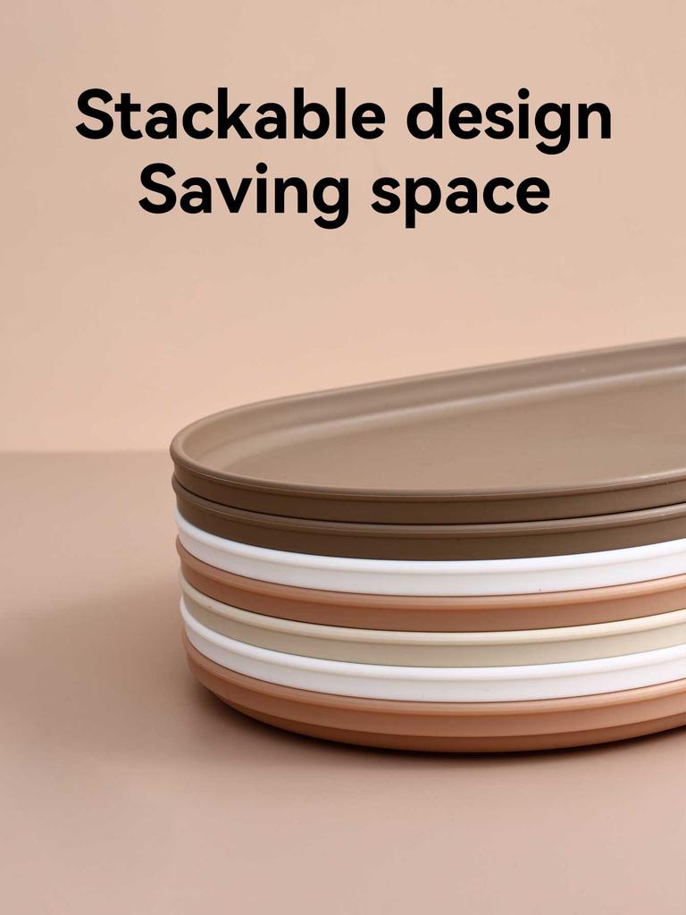 Oval Dinner Plate Microwave Safe Snack Fruit Plates Multifunctional Tableware Dessert Serving Tray Kitchen Dishes
