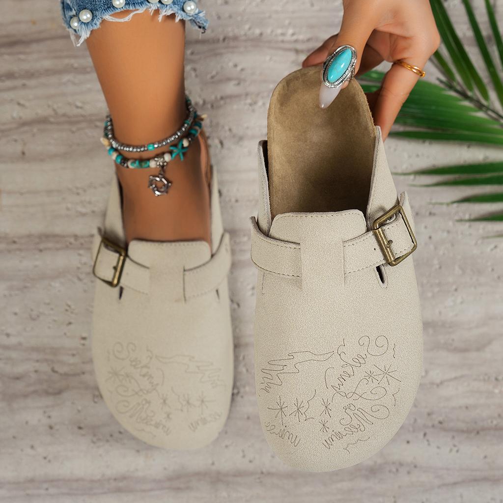 Fashion Women Flat Slippers Slip-On Open-Toe Summer Shoes Outdoor Rubber Bottom Casual Sandals Slip on Platform Slippers Slides Women