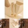 2023 Trendy Asymmetrical Earrings Gold Chain Faux Pearl Dangle For Women
