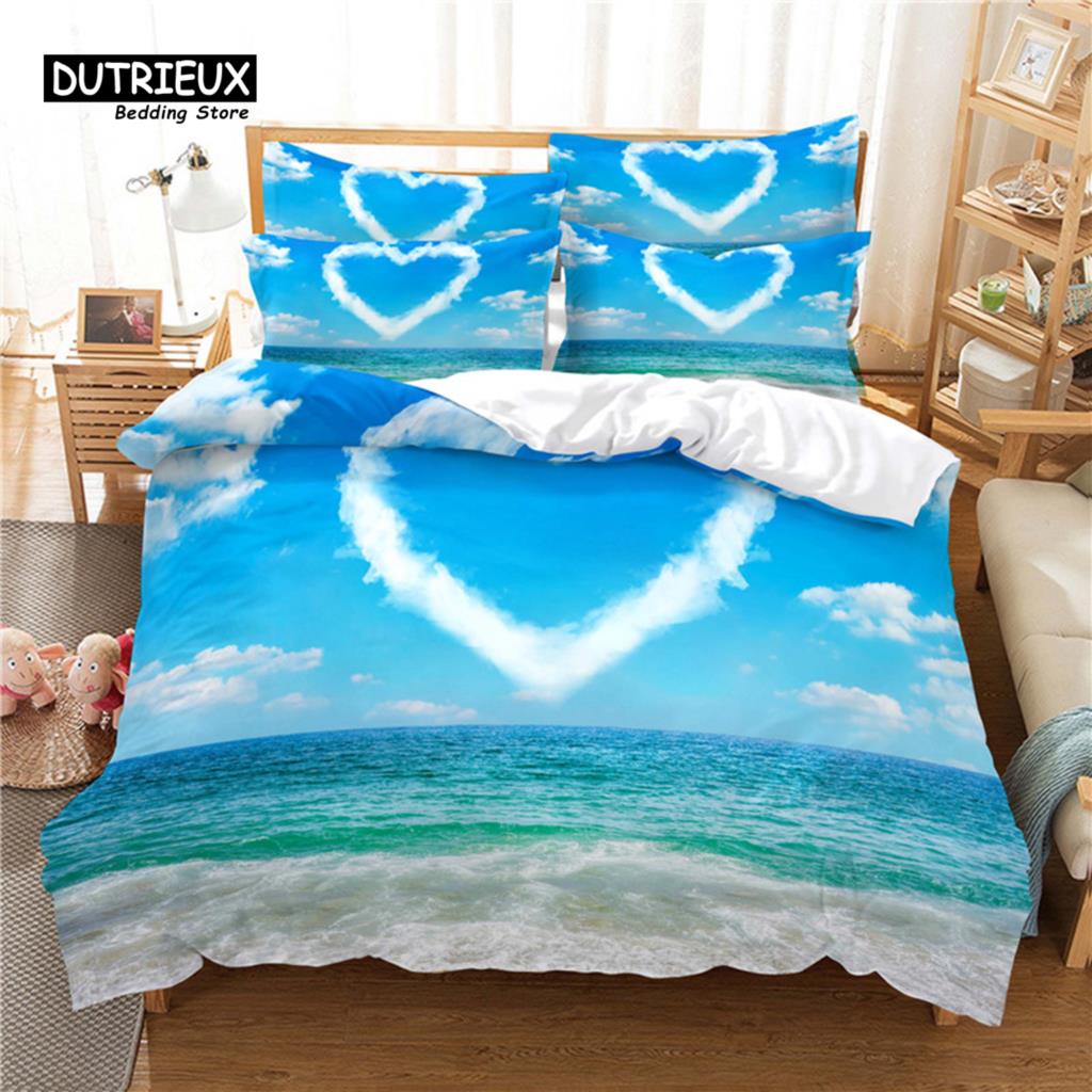 Beautiful Scenery Duvet Cover Set, Fashion Bedding Set, Soft Comfortable Breathable Duvet Cover, For Bedroom Guest Room Decor
