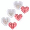 Silicone Heart Shape Molds Handmade Candle Moulds with Dried Flower and Glitters for Resin Crafts and Candle Creations