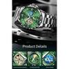 Luxury Automatic Mechanical Men Watch Fashion Moon Phase Business Watches Hollow Tourbillon Stainless Steel Men Wristwatch