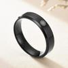 Pierścionek Prosty Wzór Słońca Stal Tytanowa Odporny na Blaknięcie Pierścionek na Palec Biżuteria Prezent dla Przyjaciół Czarny