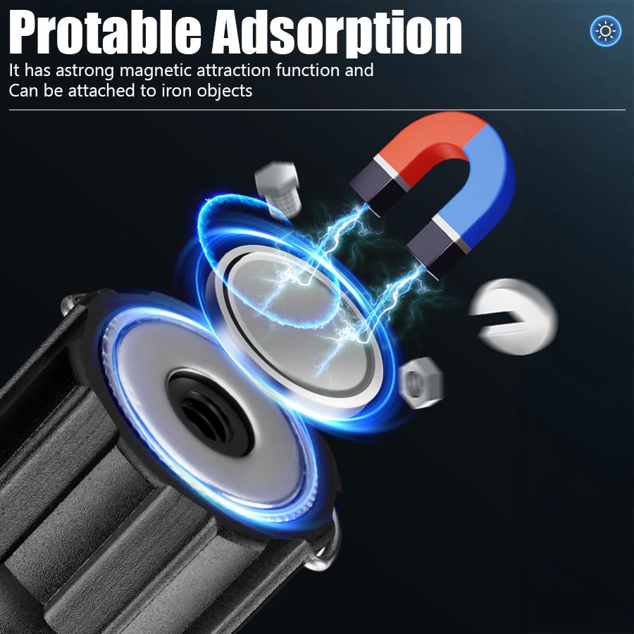 Rechargeable 9-LED High Lumen Tactical Flashlight, 10 Modes Waterproof EDC Flash Light Outdoor Survival Torch for Camping Hiking