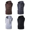 Gilet Uomo Yousheng Apertura con Zip Gilet Leggero con Cappuccio con Grandi Tasche Colore Unico Top Estivi per la Corsa Casual
