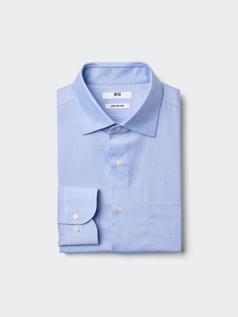 Uniqlo Super Non Iron Shirt  Long Sleeve Semi Wide Collar 