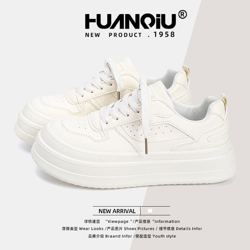 Global Thick-soled Heightening Board Shoes Women's ZHQ5935 New Little White Shoes Summer Versatile Light Casual Shoes Board Shoes