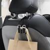 1pc Universal Car Seat Back Hooks - Heavy-Duty PVC Leather Multi-Functional Organizer for Bags, Shopping, Beverages