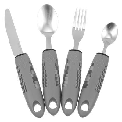 3/4/5pcs Elderly Eating Utensils Adaptive Utensils Kit Built Cutlery Up Bendable Spoon Handicapped Fork For Elderly Parkinsons