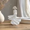 Einfache 3D-gedruckte tanzende Dame Statue Heimdekoration Elegante Frauenfigur Statue Fließender Rock Mädchen Skulptur Geschenk