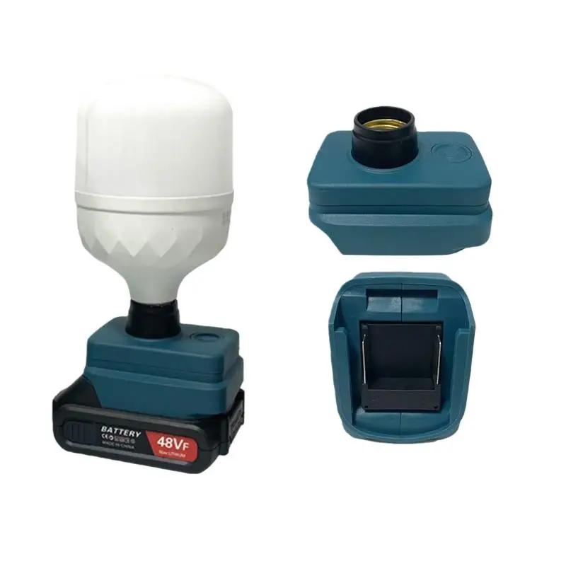 Lithium Battery E27 Light Socket Fits Multiple Battery Types For Bulbs Fans Led Lamps Ideal For Camping Outdoor Work Emergency