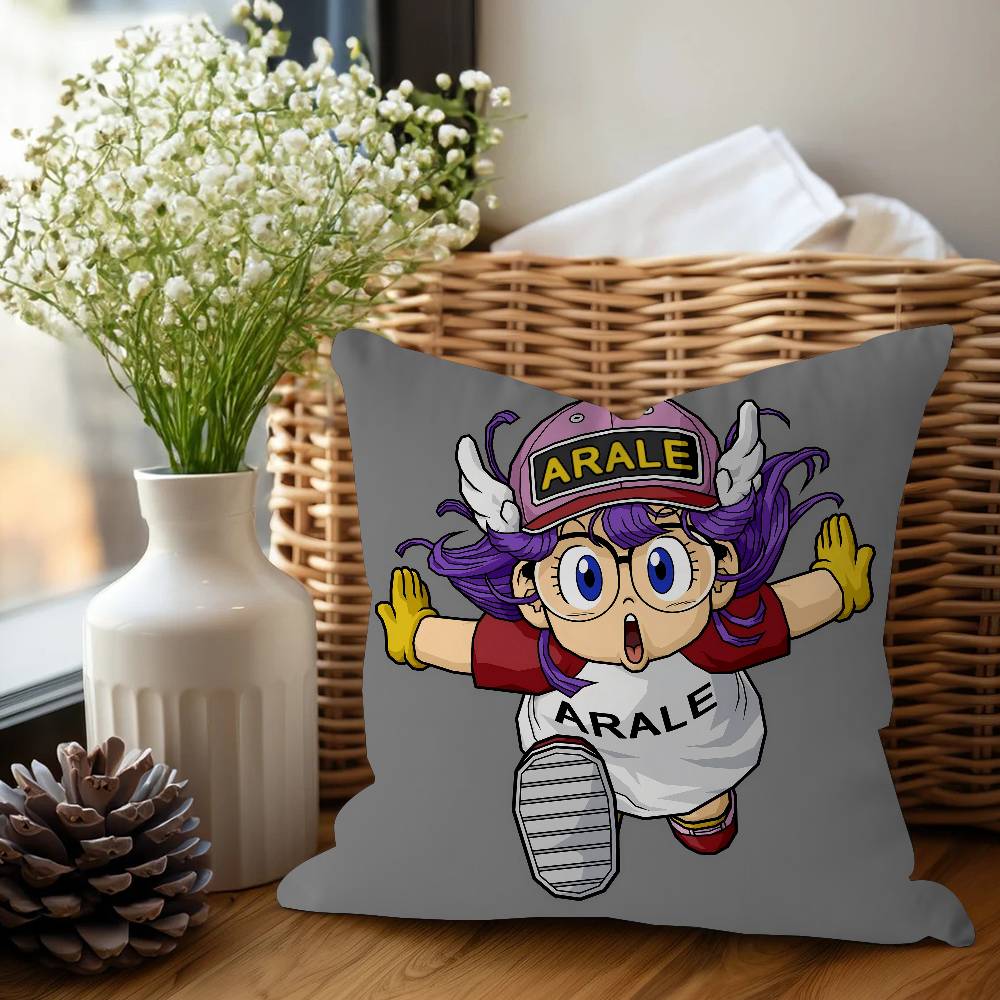 

A-Arale Anime Cushion Cover Car Throw Pillow Case For Sofa Car Christmas Gift 40x40cm 45x45cm 16x16Inch