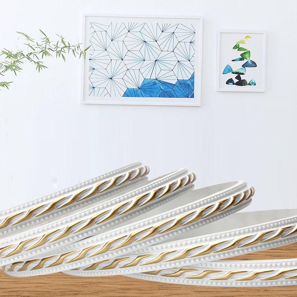 Faux Embossed Self-adhesive Line Trim 1M Length Faux Embossed Wall Border  Door Trim