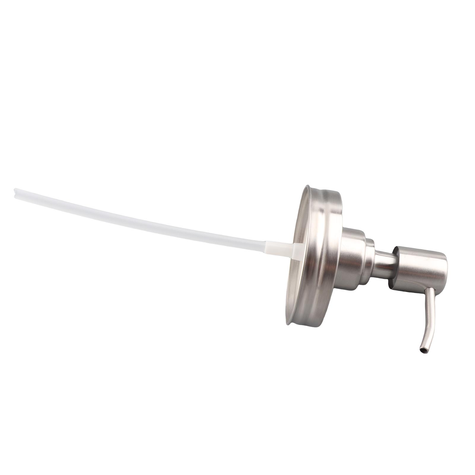 

1 Pack Mason Jar Syrup Dispenser Pump Lid for 2.56in Glass Jars Stainless Steel Airtight Food Dispenser Pump with 1 Pack серебряный