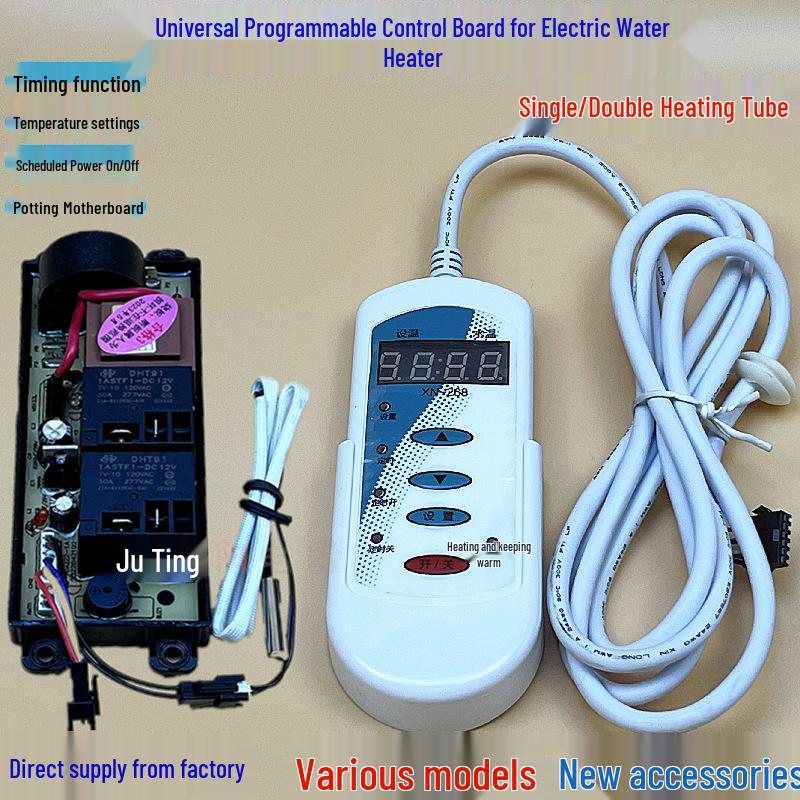 Universal Electric Water Heater Control Board: Storage Type, Single/Double Pipe, High Power Motherboard for Repair.