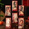6 Stück Papier Material Roter Umschlag Segensworte Traditionelles Design Glücksgeldbeutel Chinesischer Stil Große Größe Hongbao Segensgeschenke