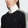 Adidas Originals FW24 Striped Retro Sports Stand Collar Long Sleeve Jacket Unisex Jacket Black JC6353