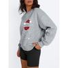 Autumn Christmas Printed Hoodies Casual Oversized Sweatshirt Women Fashion Long Sleeve Tops Streetwear Harajuku Pullovers Female
