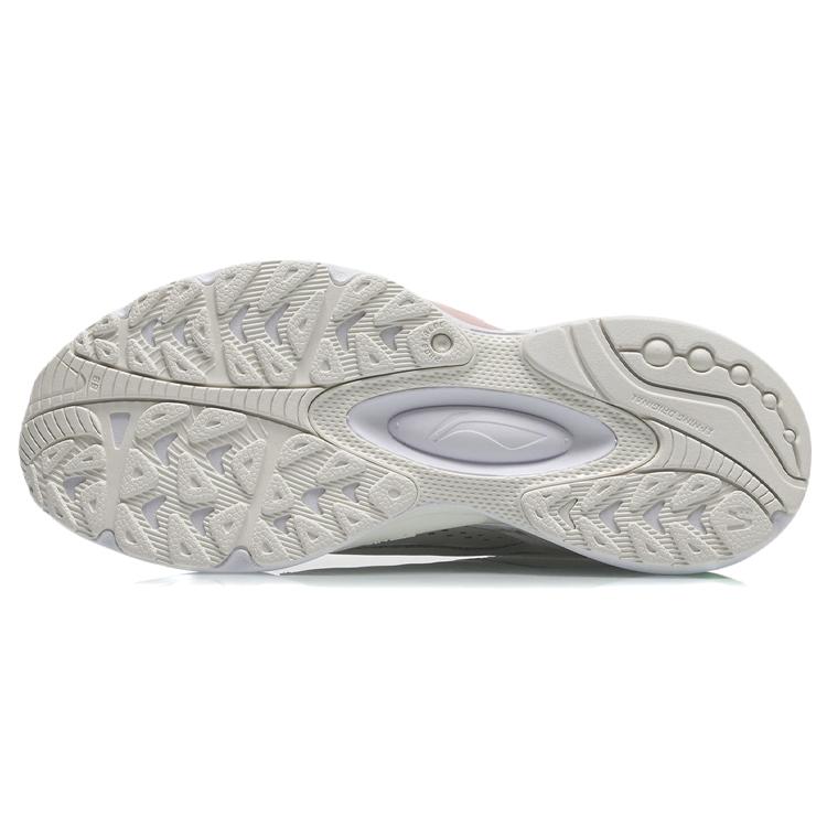 New LiNing V8 Cushioning Low Top Running Shoes Women's Pearl White