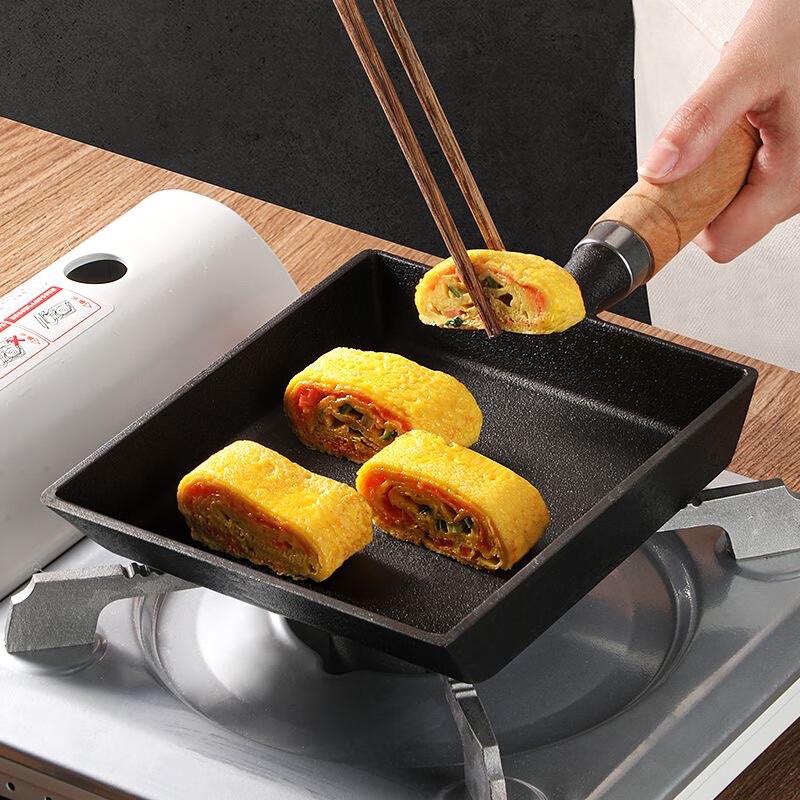 Cast Iron Tamagoyaki Frying Pan with Cedar Lid