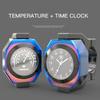 High Quality CNC Aluminum Alloy 4Color 22-28mm Adjustable Motorcycle Waterproof Luminous Handlebar Mount Clock