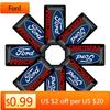 Bilklistermärke 2026 Ny 2025 Het 10ST Bilrattknapp Multimedia Klistermärke Logotyp Dekaler För Ford Fiesta EcoSport Escort foc