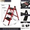 Multifunctional Carbon Steel Folding A-Frame Ladder for Indoor Use