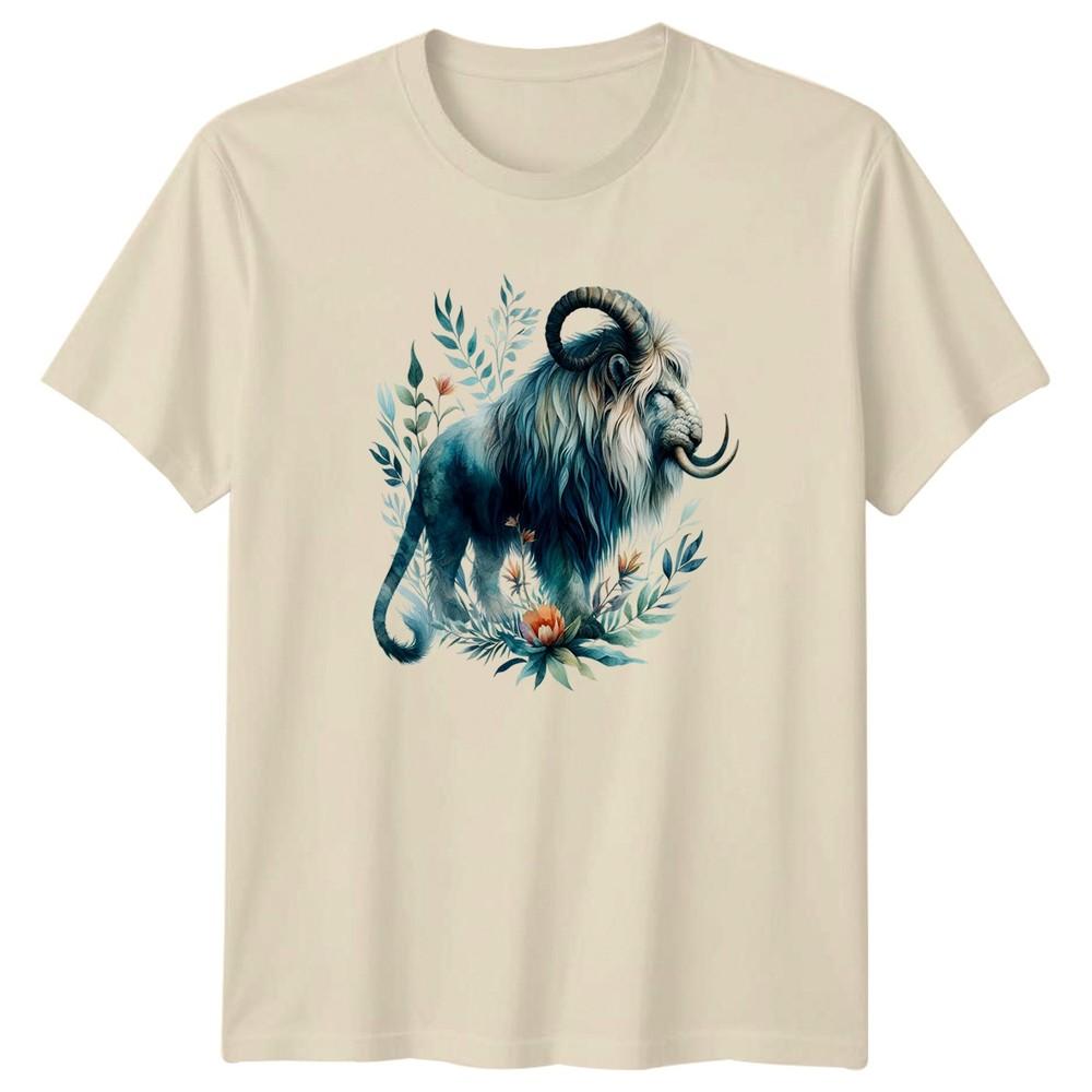 Watercolor Mythical Chimera Art Floral TShirt Zodiac Mythology