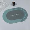 Printed Contrast Color Plush Diatom Mud Moisture-wicking Mat Non-slip Bathroom Bathroom Quick Drying Mat Home Door Rug