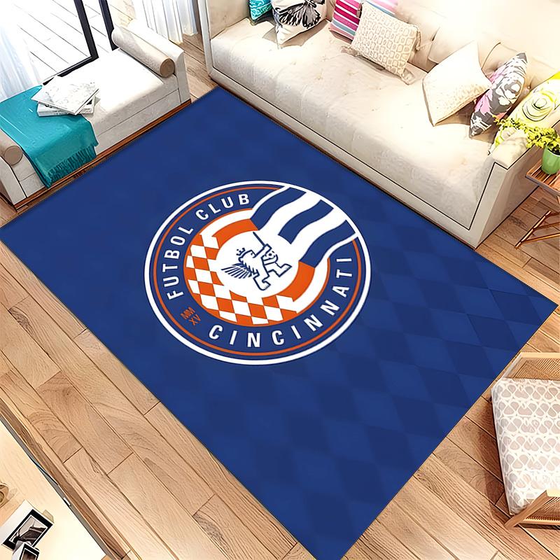 FC Cincinnati (1) Rug Suitable For Living Rooms Bedrooms Computer Rooms Dining Areas And Placement Under Tables And Chairs Also An Ideal Choice For Of