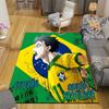 1pc Brazilian Soccer Hero Carpet Rug for Bedroom Living Room Decor Sofa Home Game Area Rug Non-slip Floor Mat. DT71601186