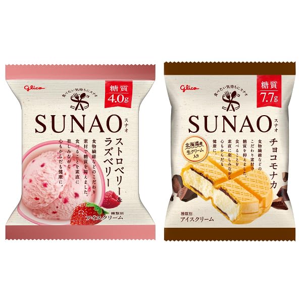 

Мороженое Ezaki Glico SUNAO 24 шт. x Малина 120 г x 12 Монака 82 мл x 12 (6 4) ([Клубника и кусочки] + [Кусочки шоколада])