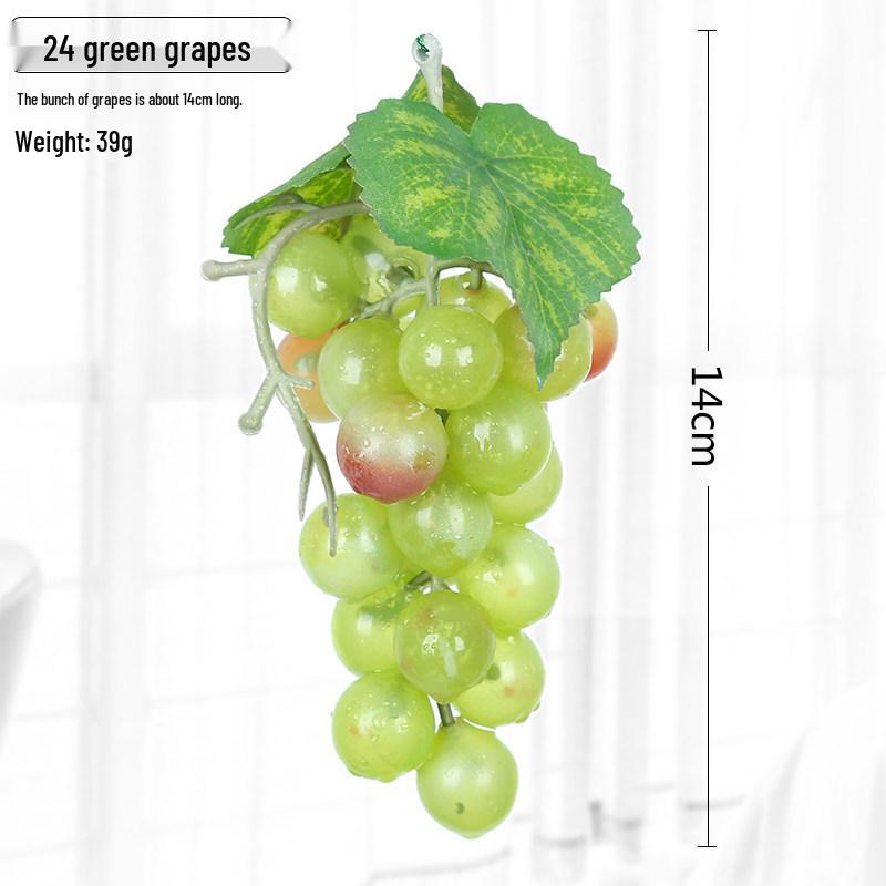 Artificial Grape Cluster Decoration – Green Frosted Grapes Prop for Display or Shooting