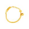 Five Emperors Money Bracelet High-end Hammer Pattern Small Fat Fu Half Bracelet Women's Bracelet