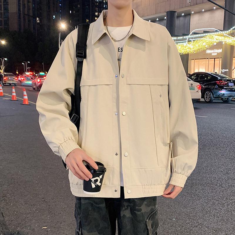 Multi-pocket Lapel Jacket Large Size Loose Casual Men's Thin Coat