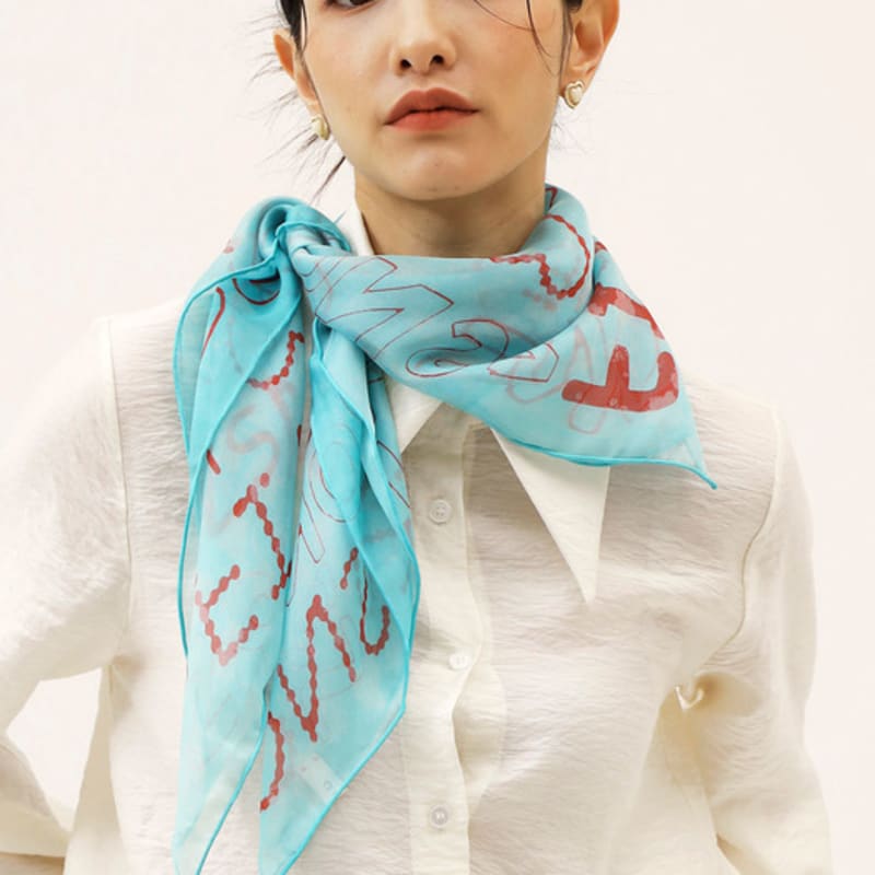ONSZ Sheer Logo Silk Scarf