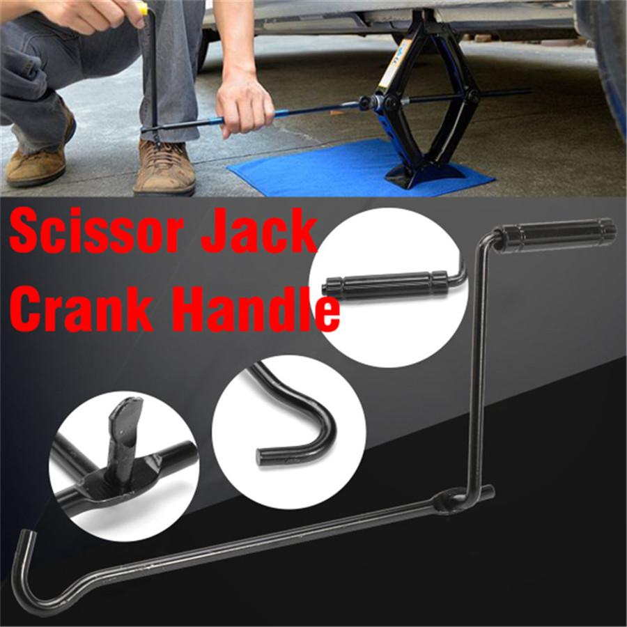 Car Tire Wheel Jack Lug Handle Crank Scissor Speed Wrench Tyre Repair Lift Tool