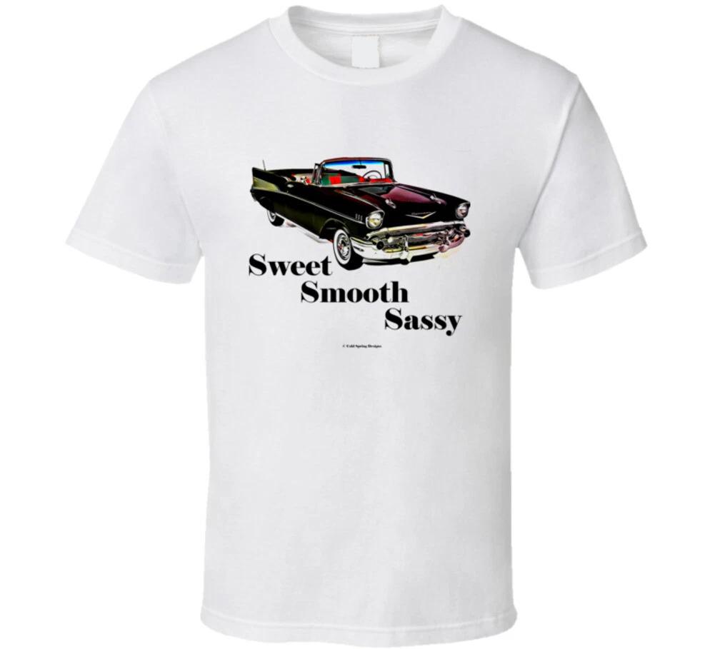 Sweet Smooth Sassy Convertible Black 57 Chevy Convertible Gift T Shirt XL