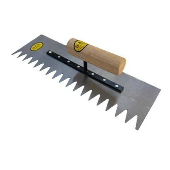 Yingda Construction Serrated Trowel - Large & Pointed Tooth Plasterboard Tool