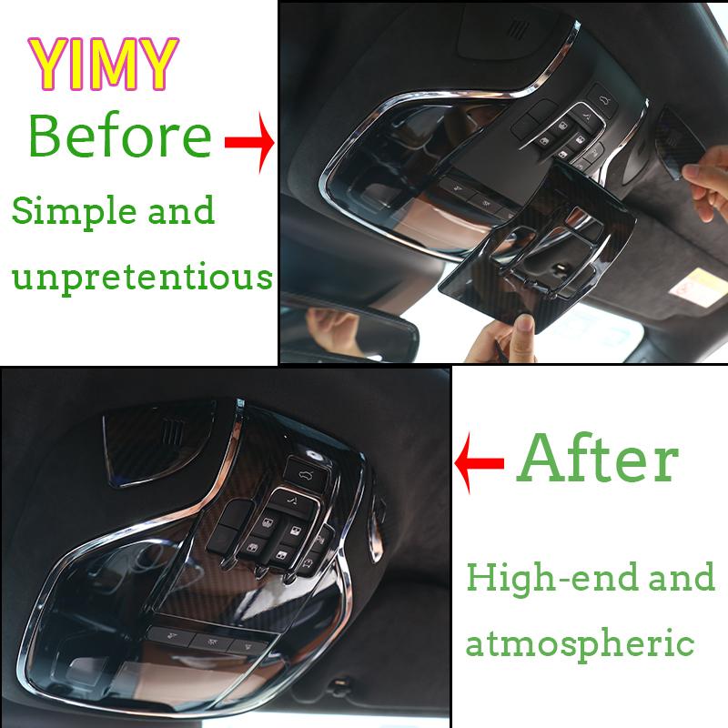 ABS Plastic Carbon Fiber Car Front Reading Light Lamp Cover Stickers Suitable for Maserati LEVANTE Quattroporte 2013-2025