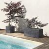 DEROMA Jardinière Muret Millennium R - 78,5x39 x H39,1 cm - Anthracite - A réserve d'eau
