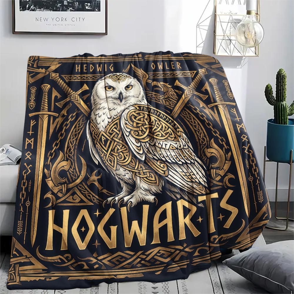 Viking retro animals Print Flannel Blanket,High quality Comfortable for All Seasons,Home Decor,Warmth and Comfort,Perfect for Christmas Gifts