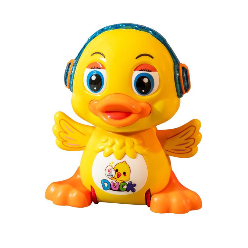 

Baby Swirling Yellow Duck Toy With Lights And Sound For Infant Development