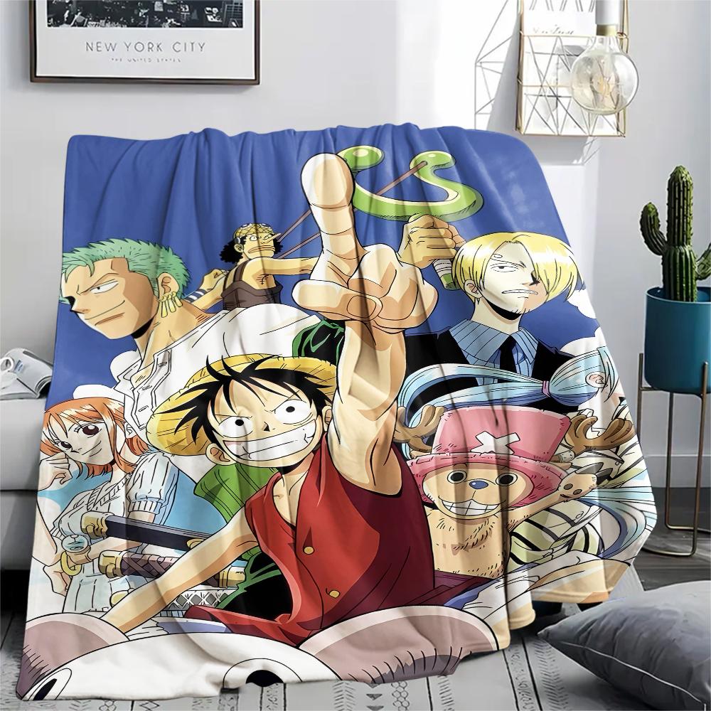 One Piece character Print Flannel Blanket,High quality Comfortable for All Seasons,Home Decor,Warmth and Comfort,Perfect for Christmas Gifts