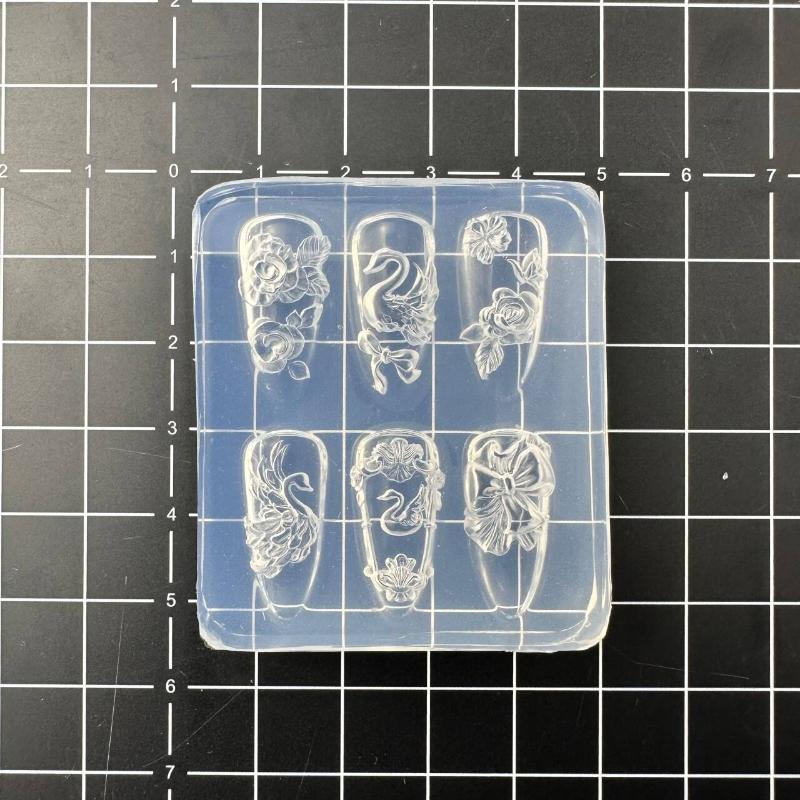 1 шт. Кружевной Бант Клубника 3D Силиконовая Форма Diy Декор для Маникюра Мультяшный Кролик Цветок Прозрачная Форма Инструмент для Дизайна Маникюра