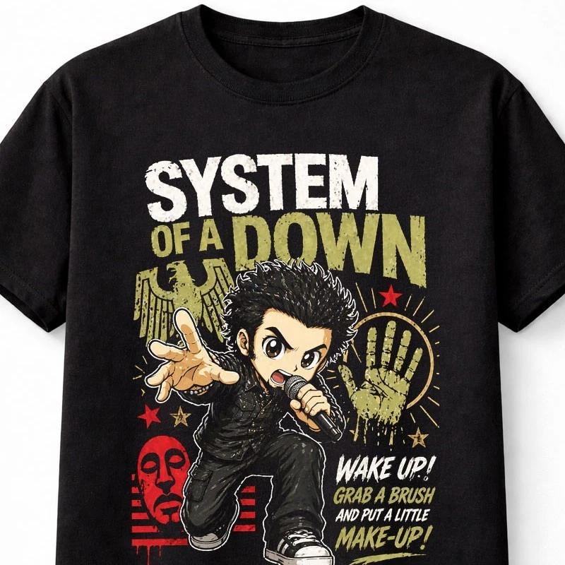 System Of A Down Chop Suey Wake Up Lyrics Metal Band Serj Tankian Unisex TShirt S