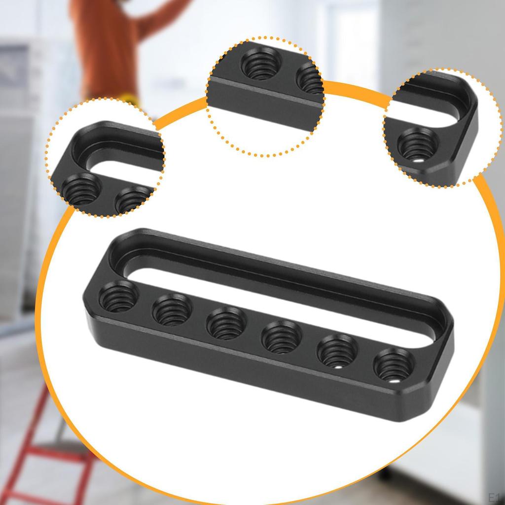 Mini Cheese Plate Switching 1/4" Threaded Hole on Guide Rail Block Plates Camera Mount