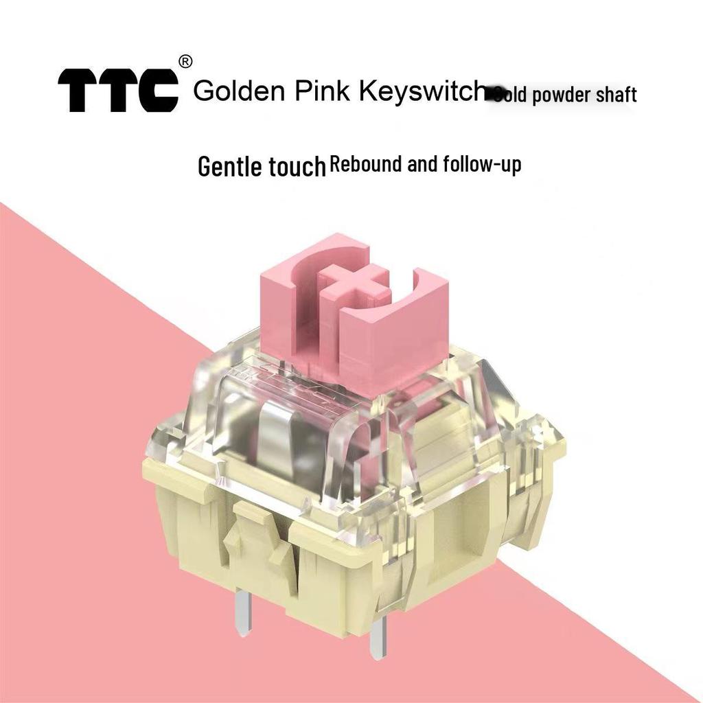 TTC Gold Pink V2 Silent Linear Hot-Swappable Mechanical Keyboard Switch